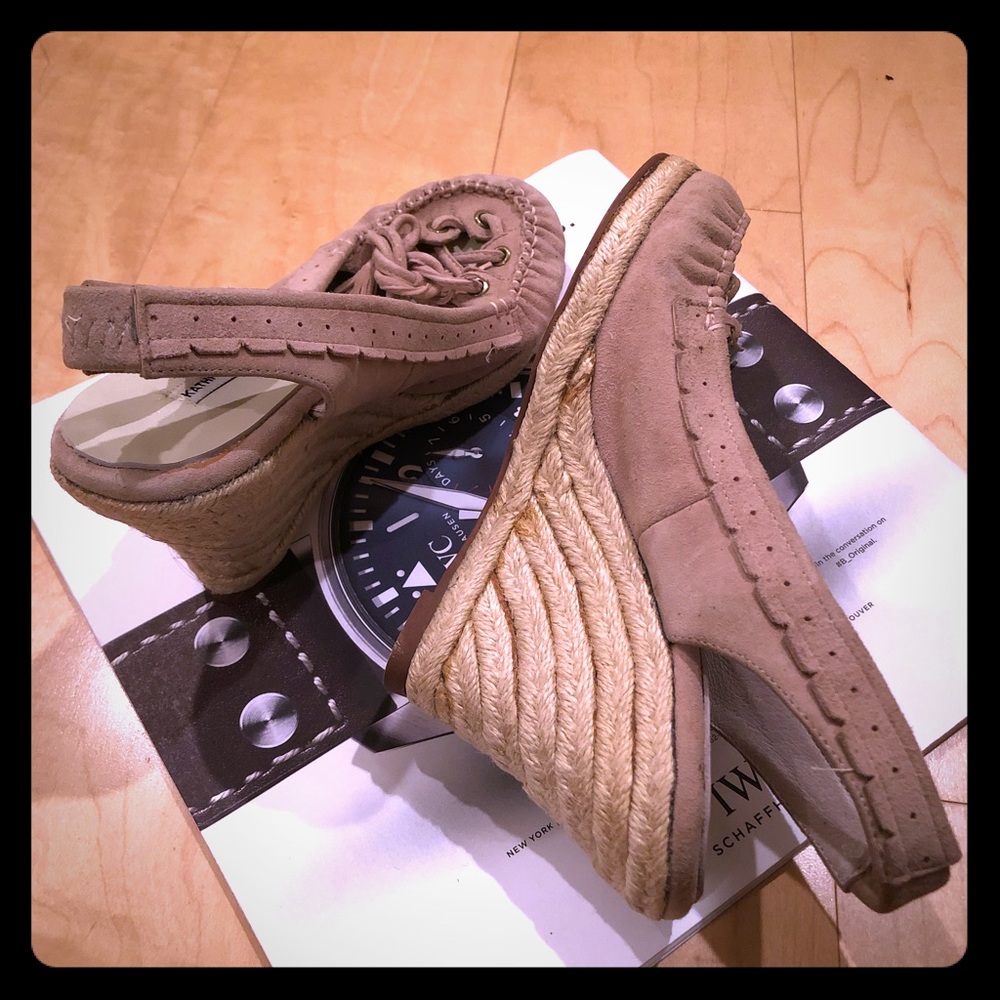Kathryn Amberleigh Suede Moccasin Wedges